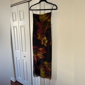 Zara Mesh Strapless Dress (lined)